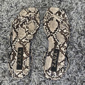 Zara snake skin sandals